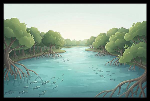 Mangrove Lined River Serenity