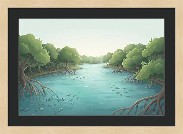 Mangrove Lined River Serenity