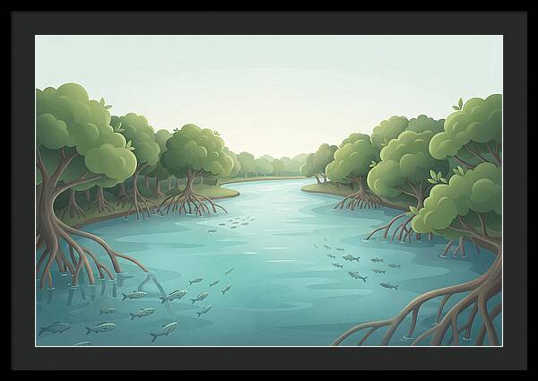 Mangrove Lined River Serenity