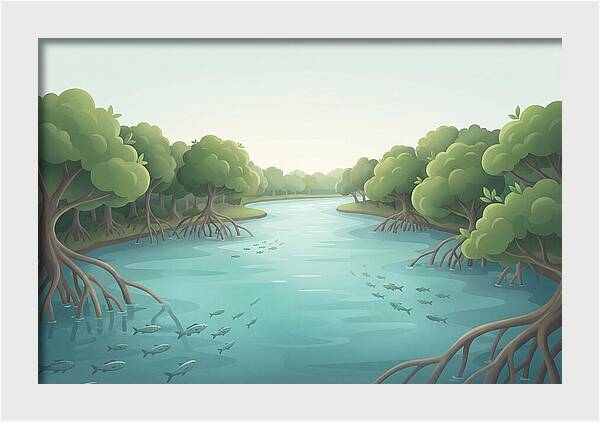 Mangrove Lined River Serenity