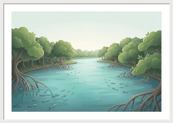 Mangrove Lined River Serenity