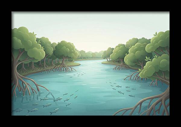Mangrove Lined River Serenity
