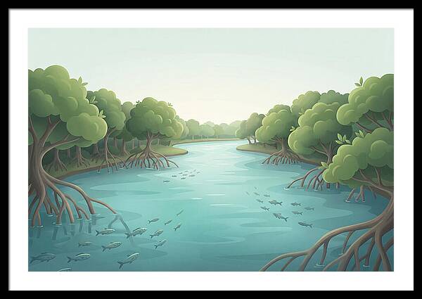 Mangrove Lined River Serenity