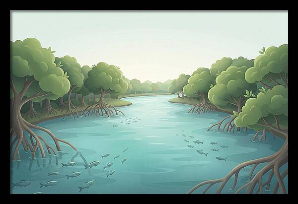 Mangrove Lined River Serenity