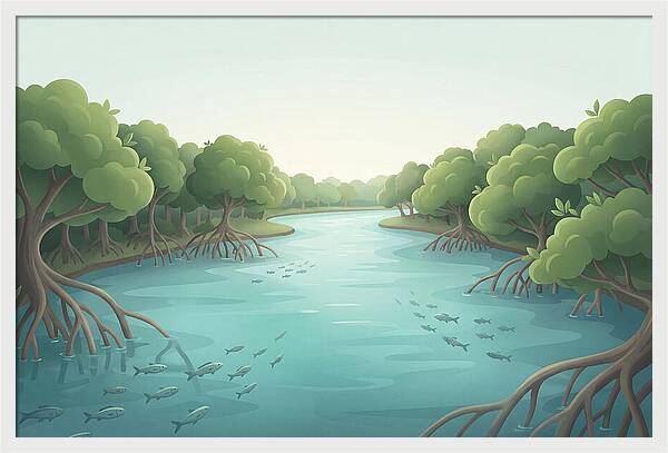 Mangrove Lined River Serenity