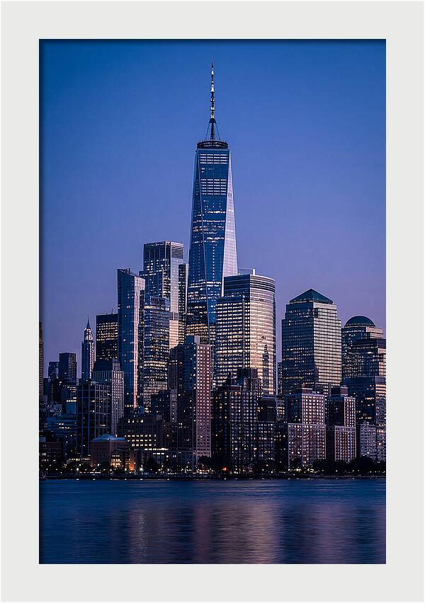 Manhattan Skyline At Blue Hour