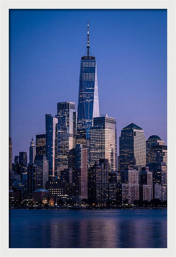 Manhattan Skyline At Blue Hour