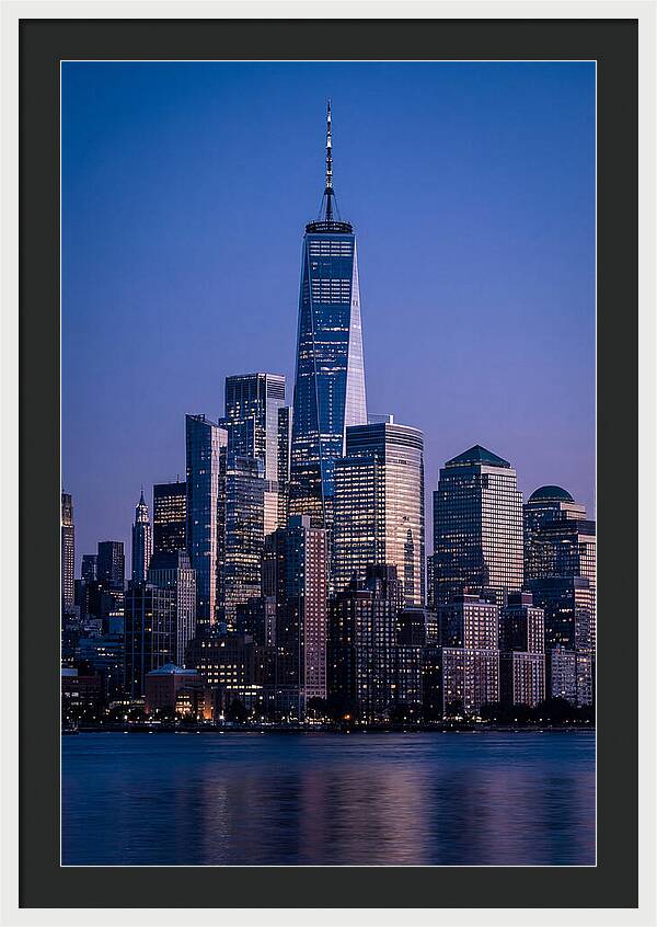 Manhattan Skyline At Blue Hour