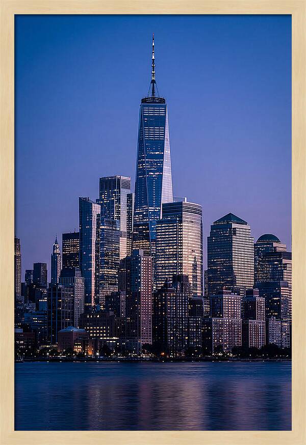 Manhattan Skyline At Blue Hour
