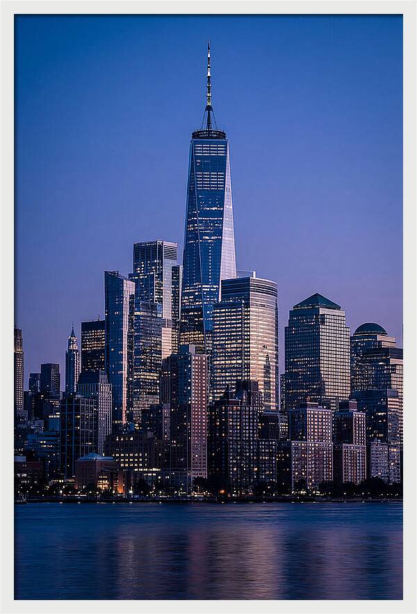 Manhattan Skyline At Blue Hour