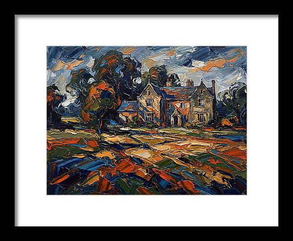 Manor Landscape In Vibrant Colors