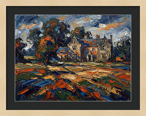 Manor Landscape In Vibrant Colors