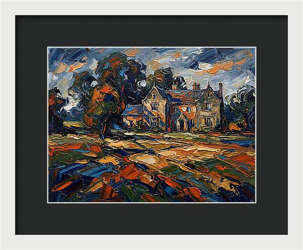 Manor Landscape In Vibrant Colors