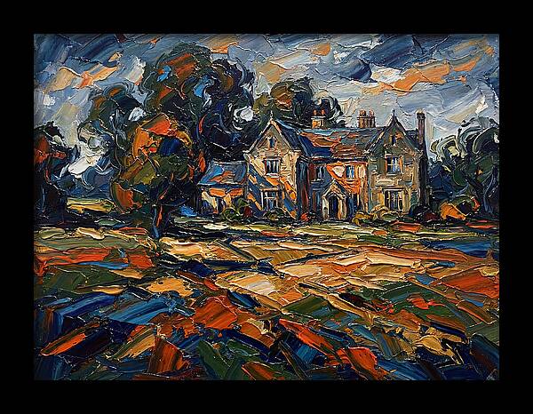 Manor Landscape In Vibrant Colors