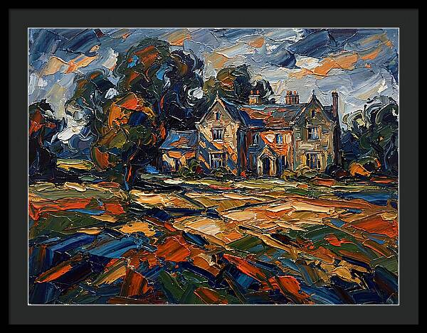 Manor Landscape In Vibrant Colors