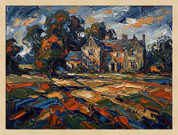 Manor Landscape In Vibrant Colors