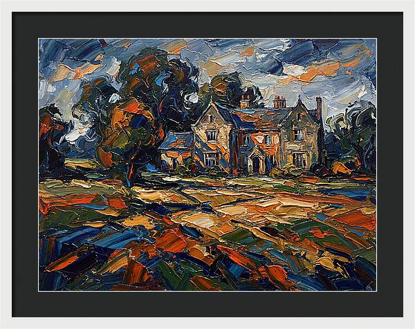 Manor Landscape In Vibrant Colors