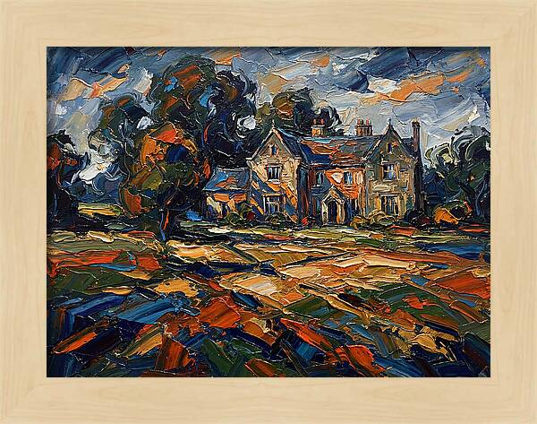Manor Landscape In Vibrant Colors
