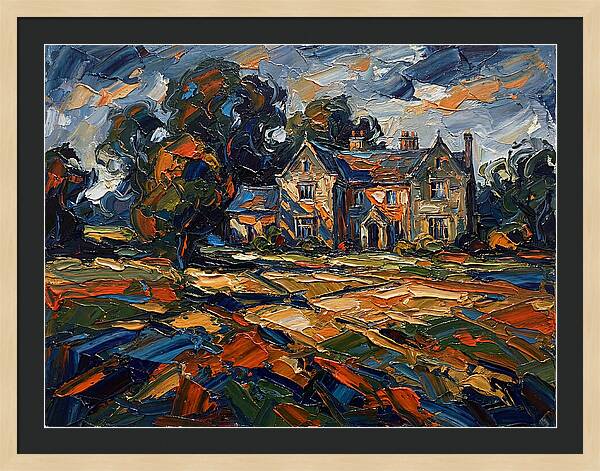 Manor Landscape In Vibrant Colors