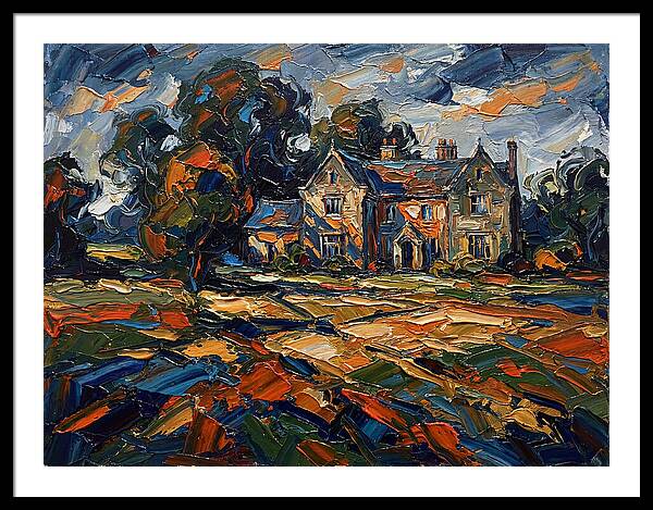Manor Landscape In Vibrant Colors