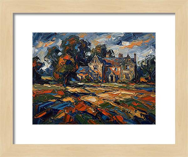 Manor Landscape In Vibrant Colors