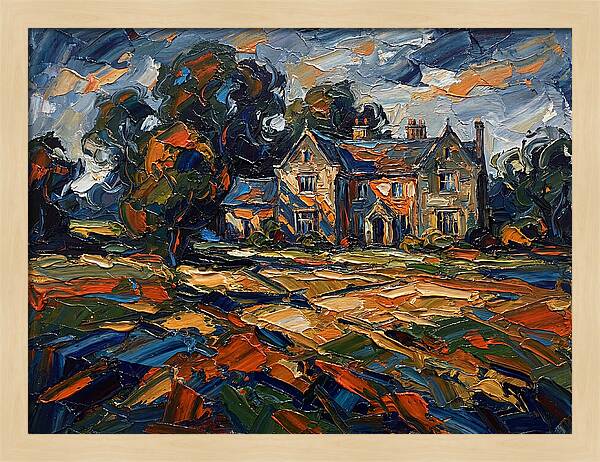 Manor Landscape In Vibrant Colors