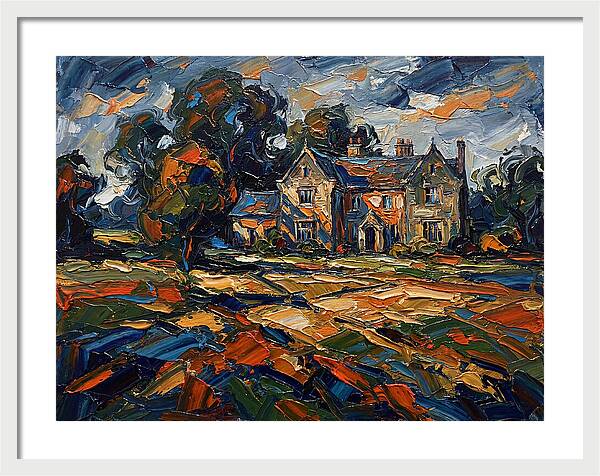 Manor Landscape In Vibrant Colors