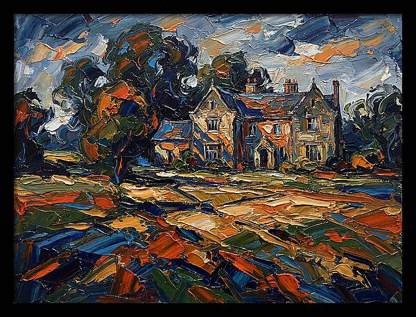 Manor Landscape In Vibrant Colors