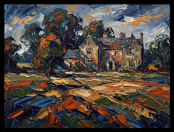 Manor Landscape In Vibrant Colors