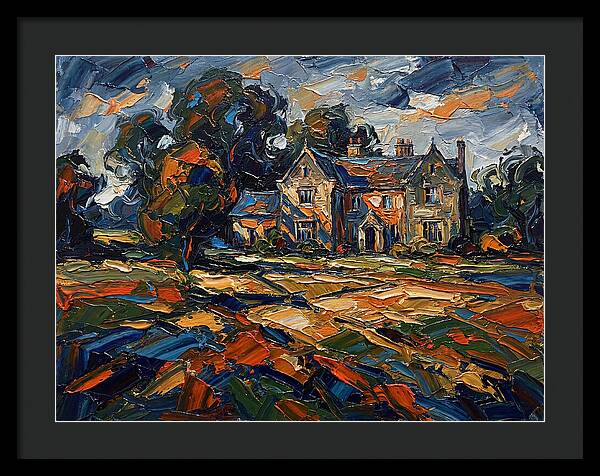 Manor Landscape In Vibrant Colors