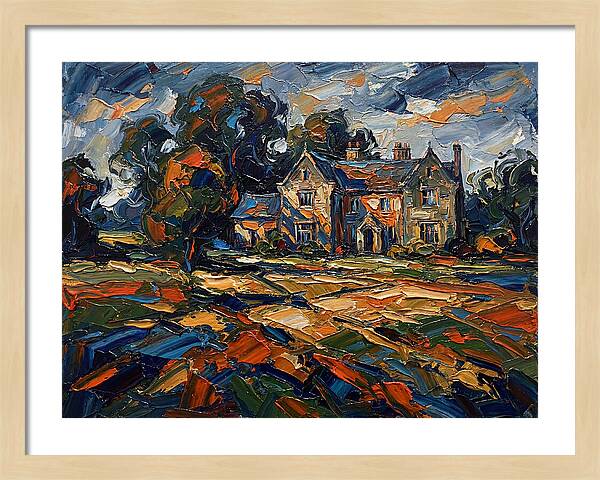 Manor Landscape In Vibrant Colors