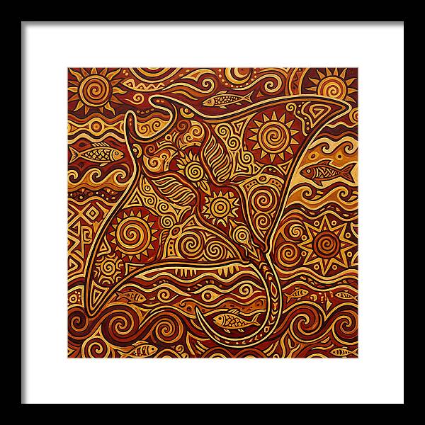Manta Ray Folk Art