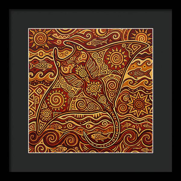 Manta Ray Folk Art