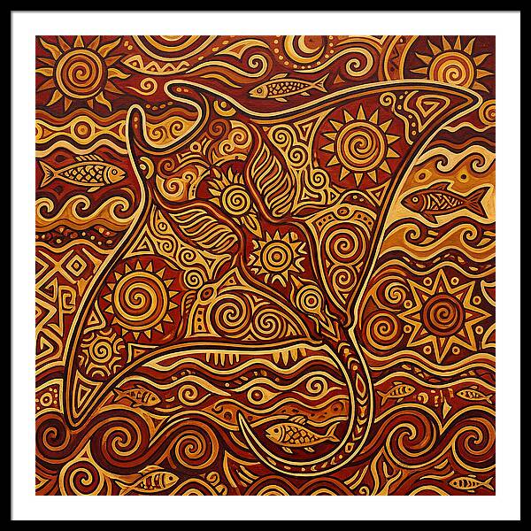 Manta Ray Folk Art