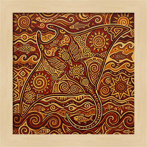 Manta Ray Folk Art
