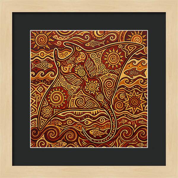 Manta Ray Folk Art