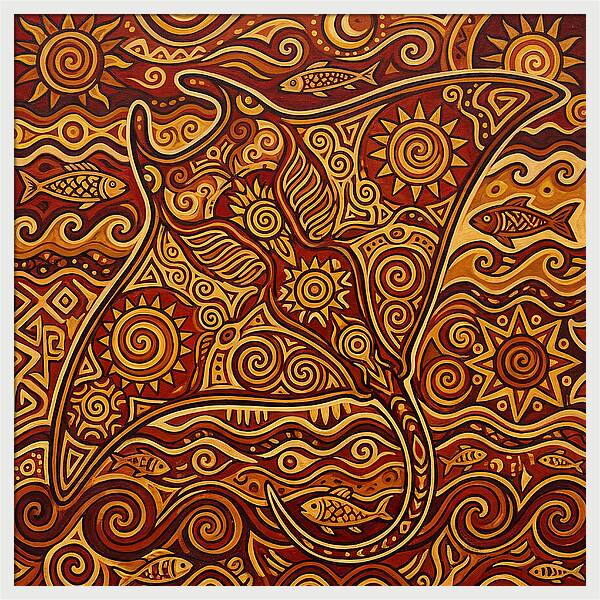 Manta Ray Folk Art