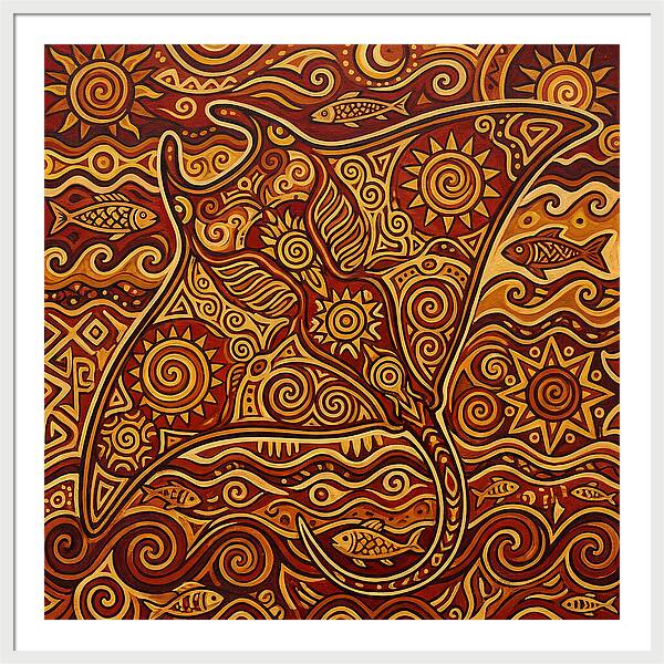 Manta Ray Folk Art