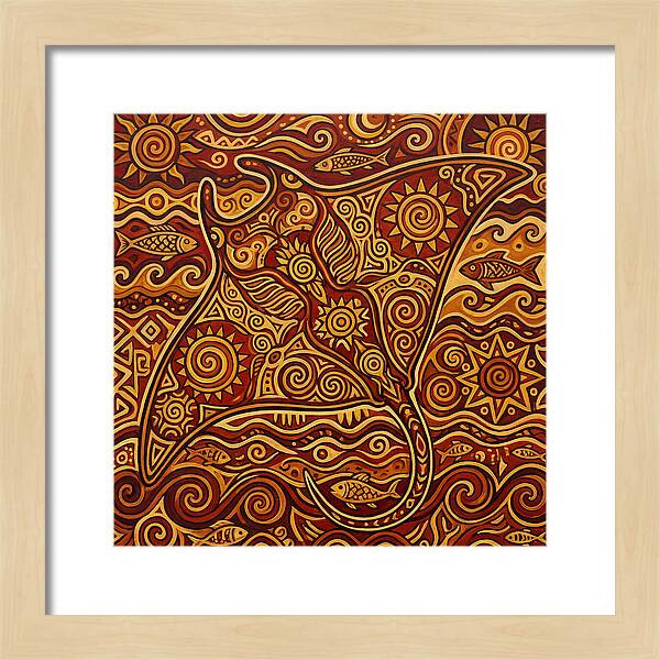 Manta Ray Folk Art