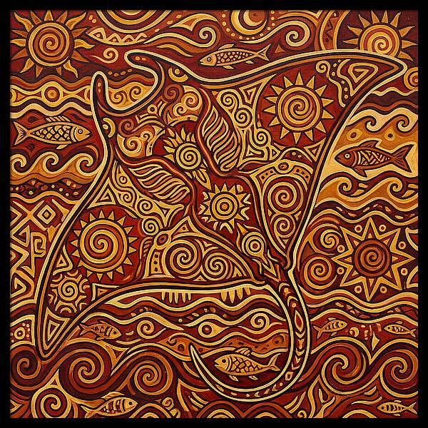 Manta Ray Folk Art