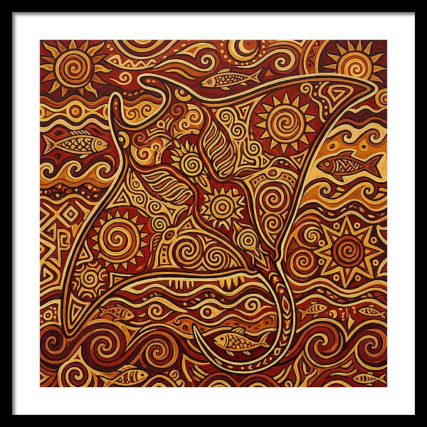 Manta Ray Folk Art
