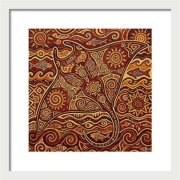 Manta Ray Folk Art
