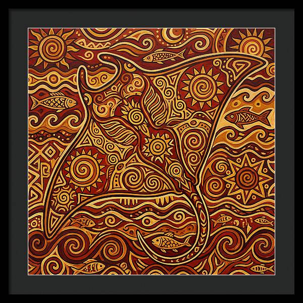 Manta Ray Folk Art