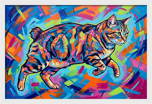 Manx Cat In Vibrant Colors