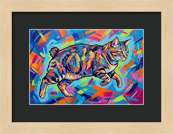 Manx Cat In Vibrant Colors