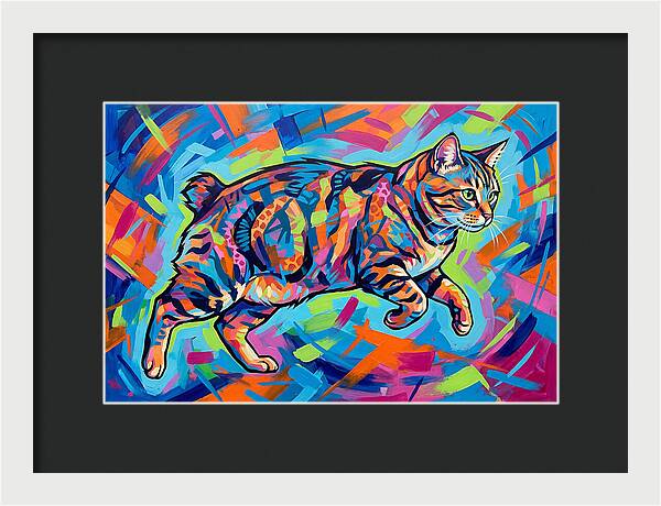 Manx Cat In Vibrant Colors