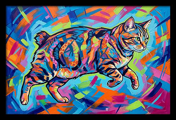 Manx Cat In Vibrant Colors