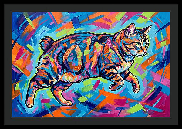Manx Cat In Vibrant Colors