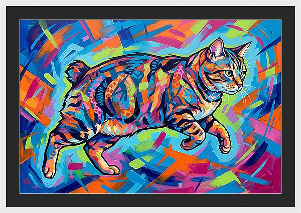 Manx Cat In Vibrant Colors