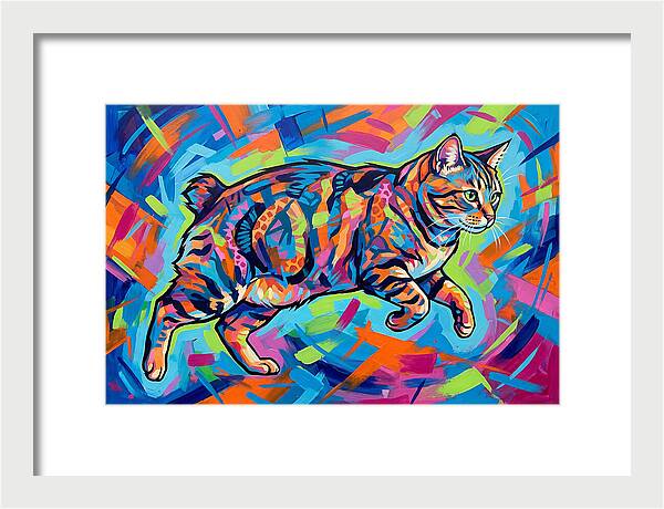 Manx Cat In Vibrant Colors